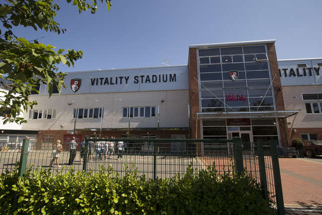 A picture of the main entrance to Vitality Stadium.